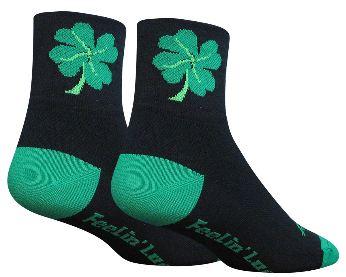 Sock Guy SockGuy Lucky Black 3 Inch Crew Socks Cycling Irish