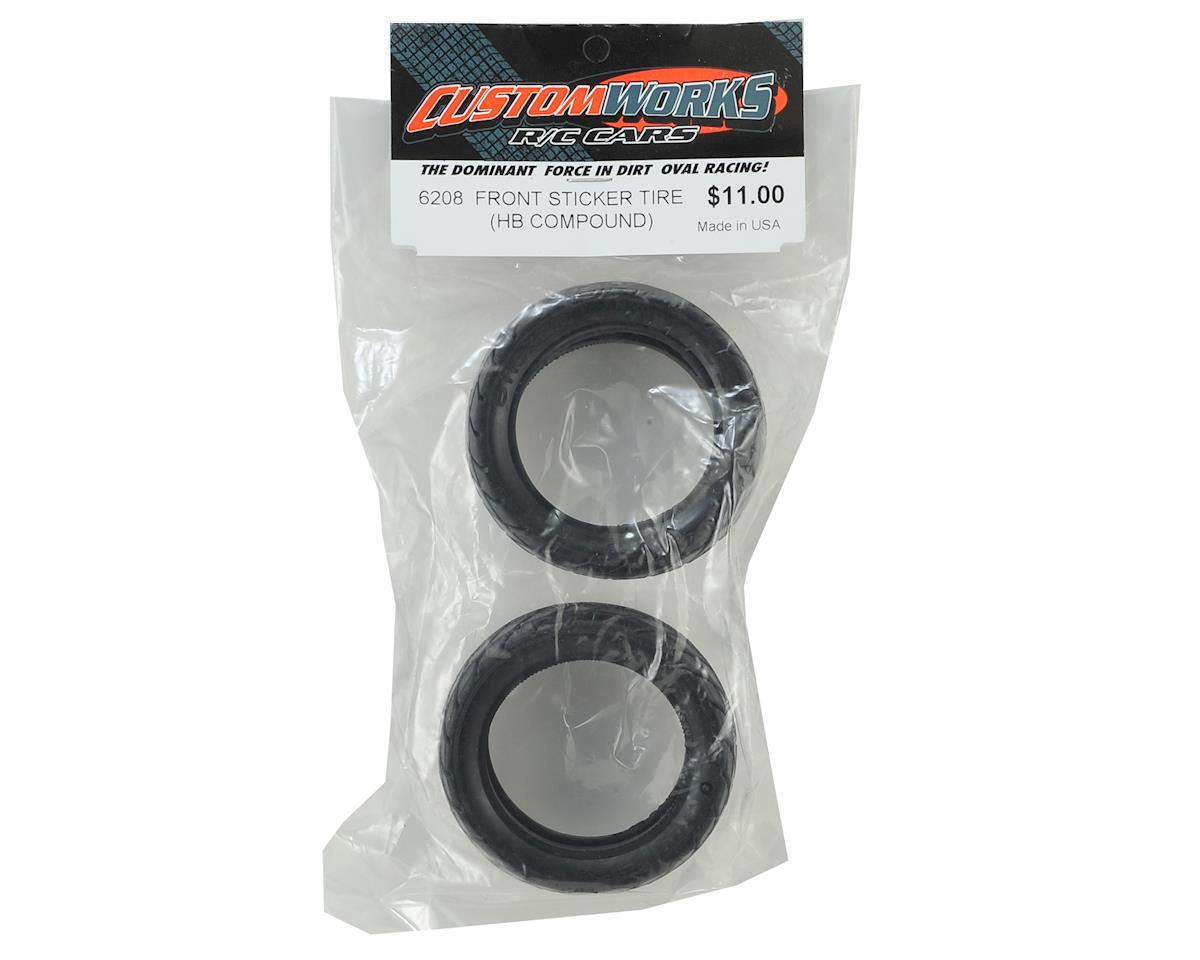 Custom Works Sticker Dirt Oval Front Tires (2)